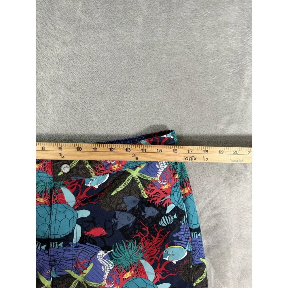 Southern Tide Water Shorts Mens Medium Colorful Skipjack Sea Turtle Swim Trunks